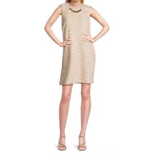 Halston Women’s Tweed Chain-Trim Shift Dress Size: 12